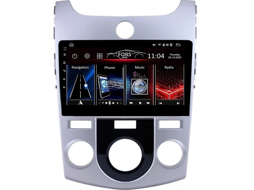 Штатна магнітола FORS.auto FS 1 LITE для Kia Forte/Cerato (1+32Gb, 9", Manual AC) 2008-2012, фото 1