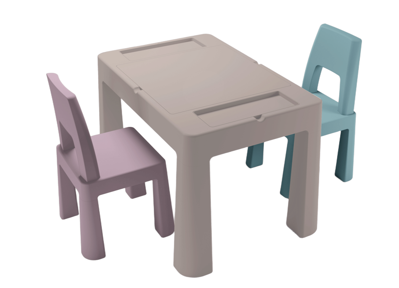 Комплект дитячих меблів (стіл, 2 стільця) Tega Baby Teggi Multifun Stone-Heather-Turquoise (TI-011-179) - фото 1 - id-p2438849094