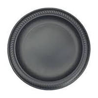 Тарілка однор. 180мм підставна біо чорна 50шт/уп