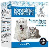 Порошок Modes Kombiflor Probiotic Модес Комбіфлор для підтримки кишківника собак та котів 15 шт./2г