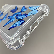 Чохол для Apple iPhone 11 Pro чохол із синіми метеликами з кишенею для карт на айфон 11 про прозорий q01y, фото 3