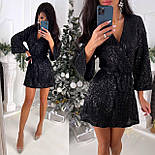 Плаття з паєтками верх на захід із поясом, фото 9