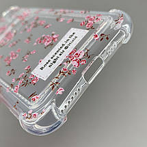 Чохол для Apple iPhone 11 Pro чохол з трояндочками з кишенею для карт на телефон айфон 11 про прозорий q01y, фото 3