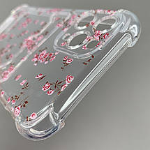 Чохол для Apple iPhone 11 Pro чохол з трояндочками з кишенею для карт на телефон айфон 11 про прозорий q01y, фото 4