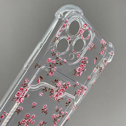 Чохол для Apple iPhone 11 Pro чохол з трояндочками з кишенею для карт на телефон айфон 11 про прозорий q01y, фото 2