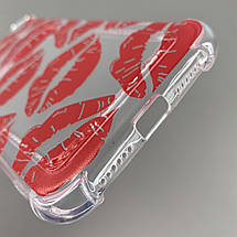 Чохол для Apple iPhone 11 чохол з червоними губами з кишенею для карт на телефон айфон 11 прозорий q01y, фото 3