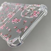 Чохол для Apple iPhone 11 чохол з трояндочками з кишенею для карток на телефон айфон 11 прозорий q01y, фото 4