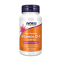 Витамин Д-3 1000 МО Now Foods Vitamin D 3 1000 ME 180 капсул