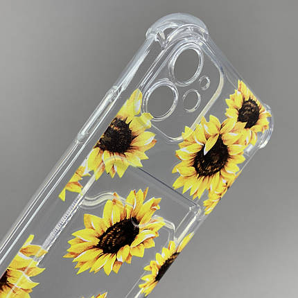 Чохол для Apple iPhone 11 чохол із соняшником з кишенею для карт на телефон айфон 11 прозорий q01y, фото 2