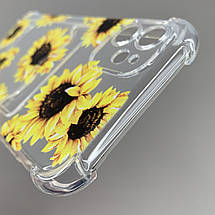 Чохол для Apple iPhone 11 чохол із соняшником з кишенею для карт на телефон айфон 11 прозорий q01y, фото 4