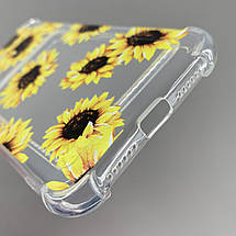 Чохол для Apple iPhone 11 чохол із соняшником з кишенею для карт на телефон айфон 11 прозорий q01y, фото 3