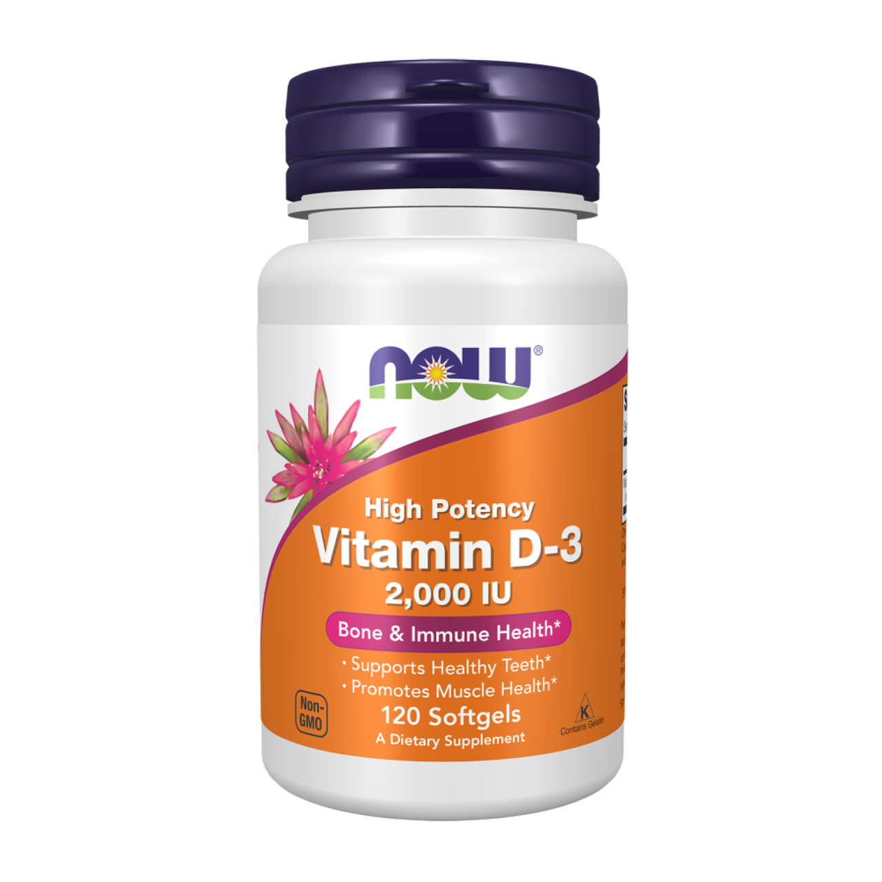 Вітамін д3 2000 МО Now Foods Vitamin D-3 2000 IU 120 капсул