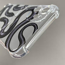 Чохол для Apple iPhone 11 чохол з принтом змії з кишенею для карт на телефон айфон 11 прозорий q01y, фото 4