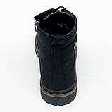 Черевики чоловічі на шерсті з замком збоку чорні Міда 140492(9ш) розмір 40, фото 6