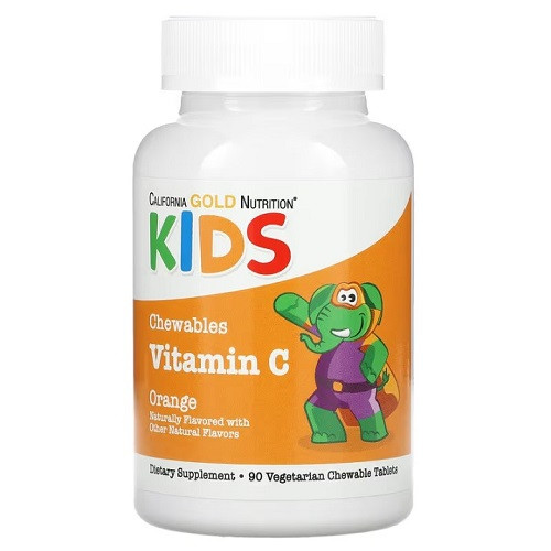 Вітаміни для дітей California Gold Nutrition KIDS Chewables Vitamin C (90 таблеток.), фото 1