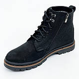 Черевики чоловічі на шерсті з замком збоку чорні Міда 140492(9ш) розмір 40, фото 8