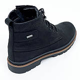 Черевики чоловічі на шерсті з замком збоку чорні Міда 140492(9ш) розмір 40, фото 7