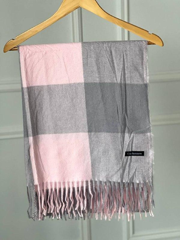 Стильний палантин із кашеміру (Розмір 180*80), у клітинку