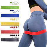 Фітнес петлі гумки еспандер, Фітнес гумки 5 в 1, Фітнес гумки 5 штук, Фітнес гумки щільні, фото 4