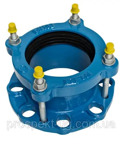 Адаптер фланцевий універсальний Ду100 (108-128 мм) чавунний Walver обтискний, фото 1