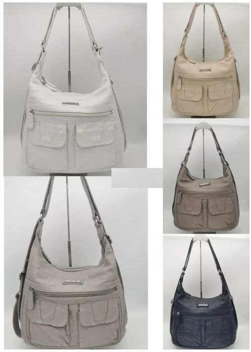 Сумка жіноча варенка на блискавці з кишенями зі штучної шкіри в різних варіантах Zhenya, фото 1