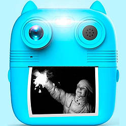 Дитяча фотокамера D8 з функцією друку Синій 44658
