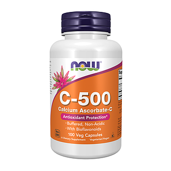 Вітамін С-500 Аскорбат Кальція-С Now Foods Vitamin C-500 Calcium Ascorbate 100 капсул