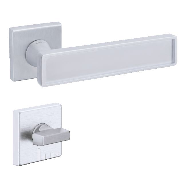 Ручка DND SoCHIC L 02, VIS-квадрат з накладкою під WC, матовий хром/без декору (к-т), фото 1