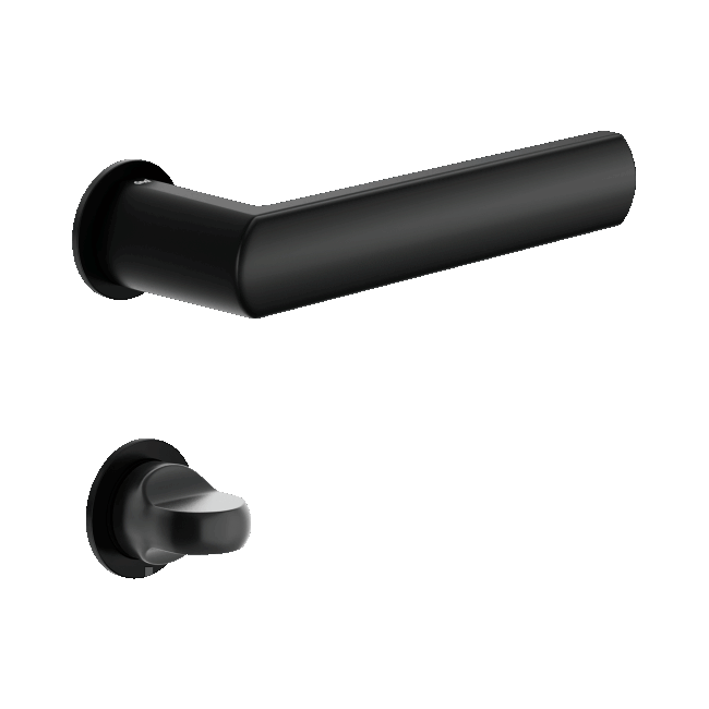 Ручка DND LUCE, Unico з накладкою під  WC, чорний  (к-т), фото 1