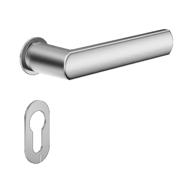 Ручка DND LUCE, Unico з накладкою під циліндр, матовий хром (к-т), фото 1