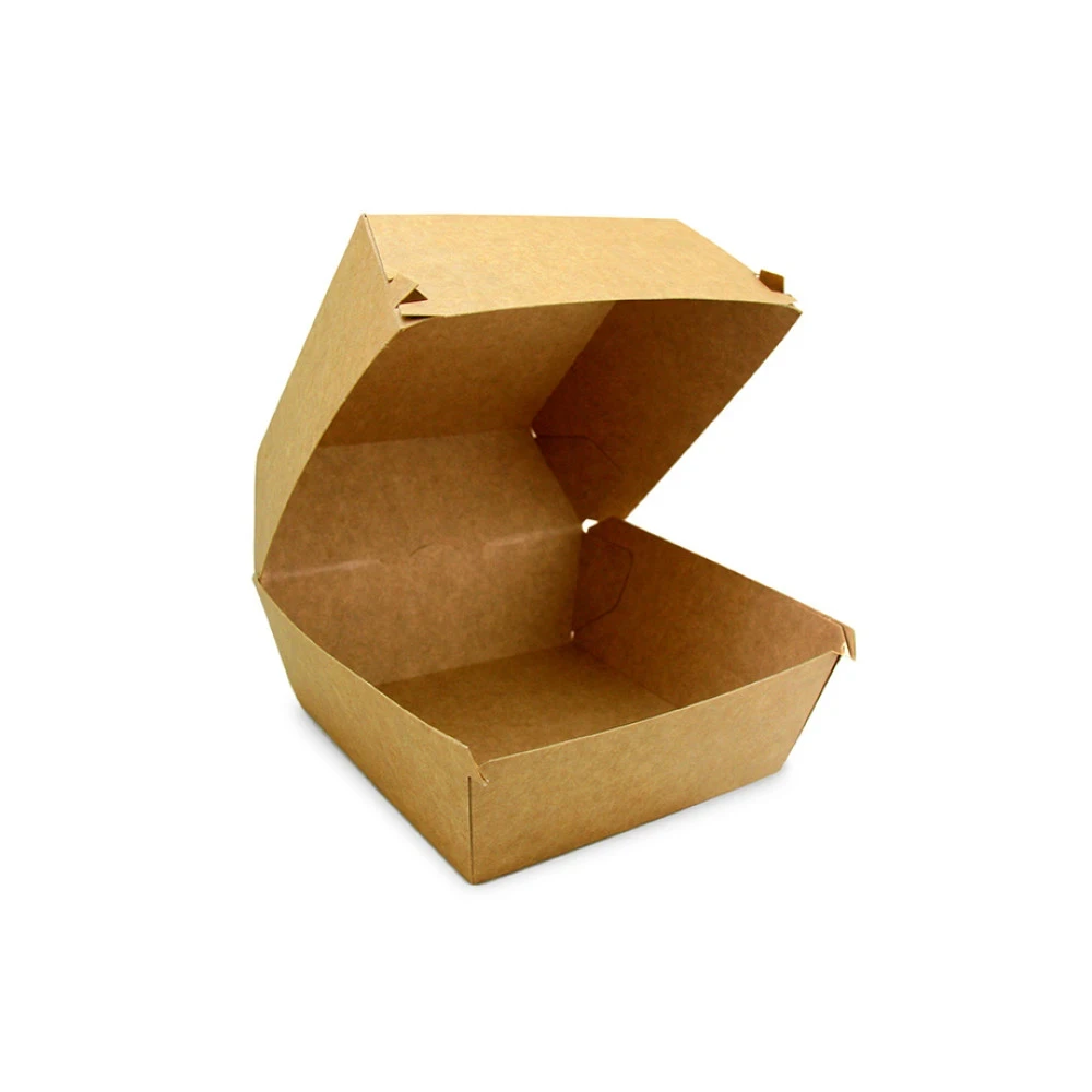 Коробка для бургера (11*11*8см) Kraft/Kraft