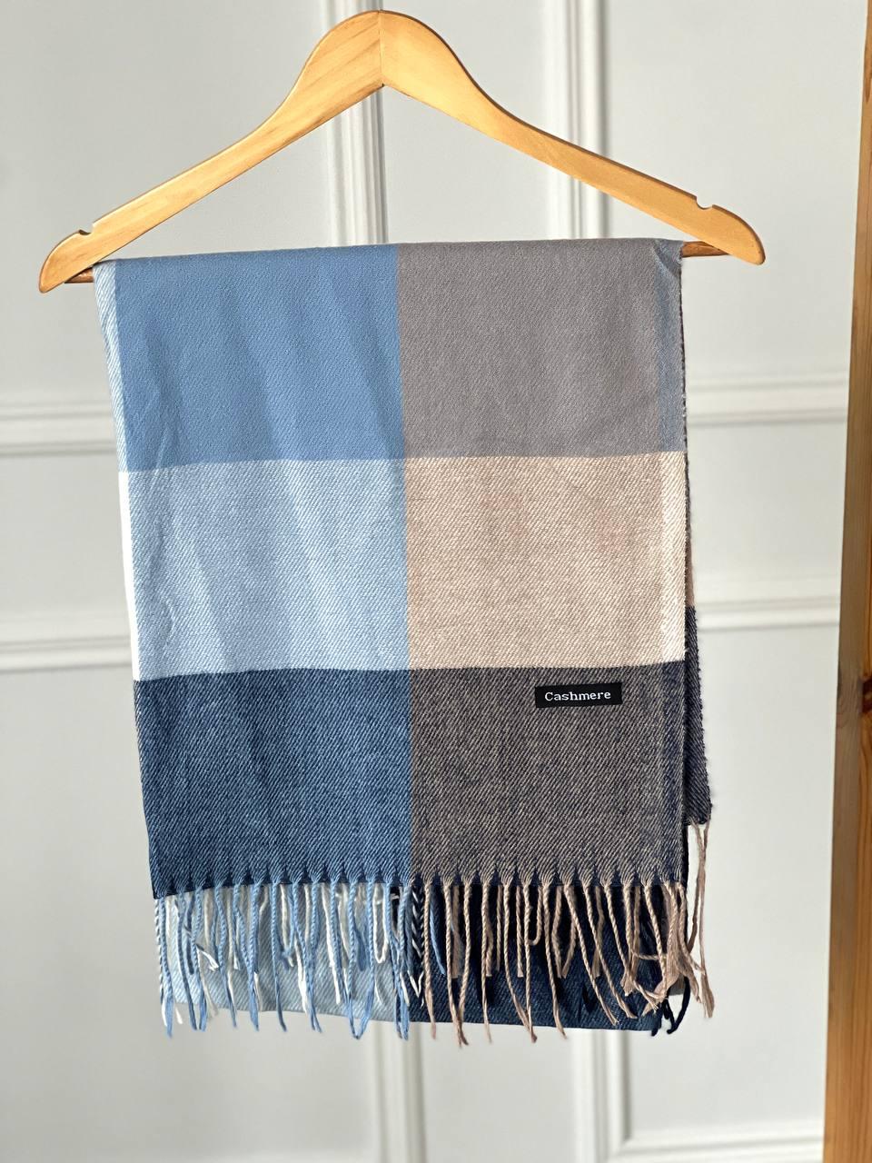 Стильний палантин із кашеміру (Розмір 180*80), у клітинку
