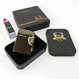 Запальничка бензин Zorro HL-302, Запальничка в подарунок, Сувенір запальничка, JQ-744 Бензинова запальничка, фото 6