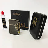Запальничка бензин Zorro HL-302, Запальничка в подарунок, Сувенір запальничка, JQ-744 Бензинова запальничка, фото 10