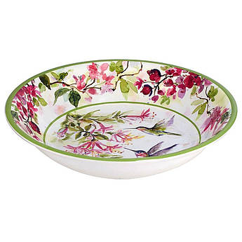 Салатник із меламіну з малюнком птахів і квітів «Колібрі» Certified International