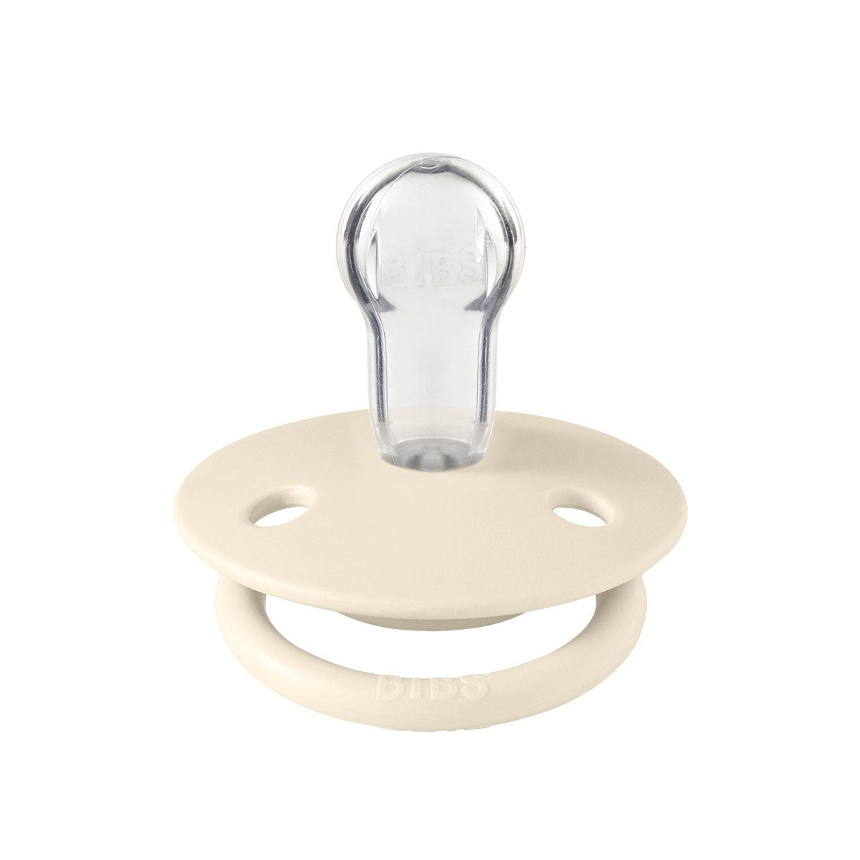 Пустушка BIBS De Lux Silicone Round (кругла) – Ivory 0-36 міс., фото 1