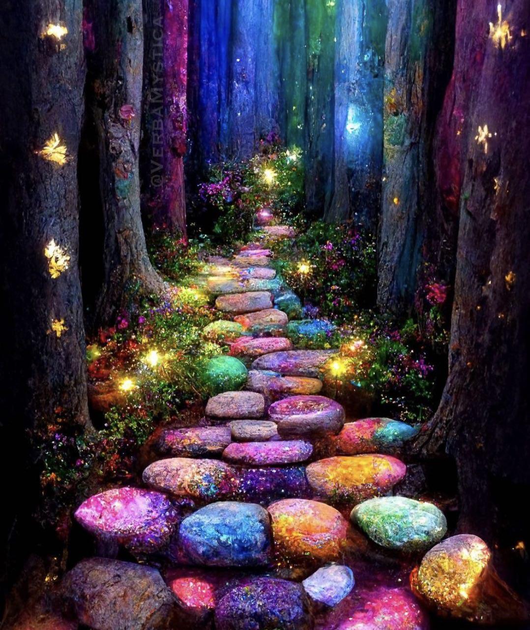 Алмазна мозаїка "Чарівна стежка в лісі", без підрамника, 35*45см, ТМ Dreamtoys, фото 1