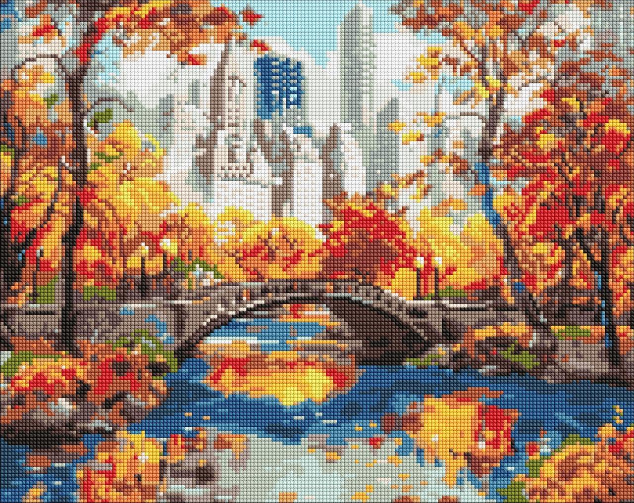 Алмазна мозаїка "Золотий парк" 40х50см, термопакет, ТМ Ідейка, Україна, фото 1