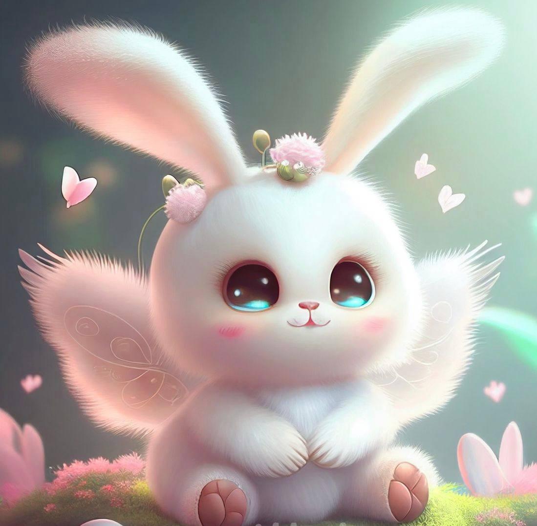 Алмазна мозаїка "Кролик з крильцями", 20*20см, на рамці, ТМ Dreamtoys, фото 1