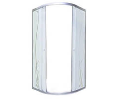 Душова кабіна KO&PO 7122-11 90х90х180 см без піддону матове скло з принтом розсувні двері, фото 4