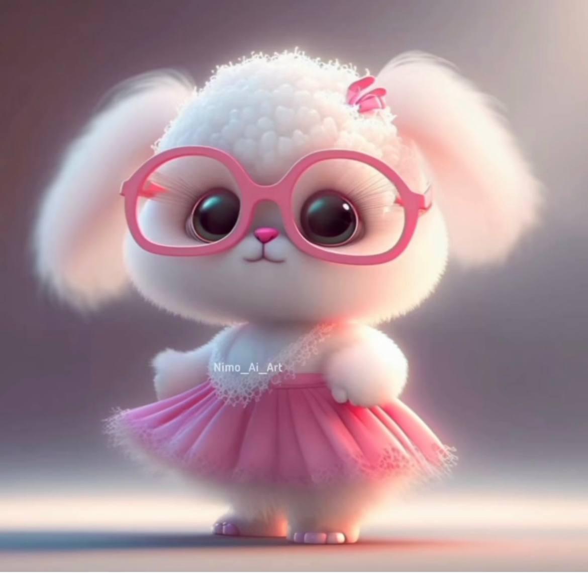 Алмазна мозаїка "Модний кролик в окулярах", 20*20см, на рамці, ТМ Dreamtoys, фото 1