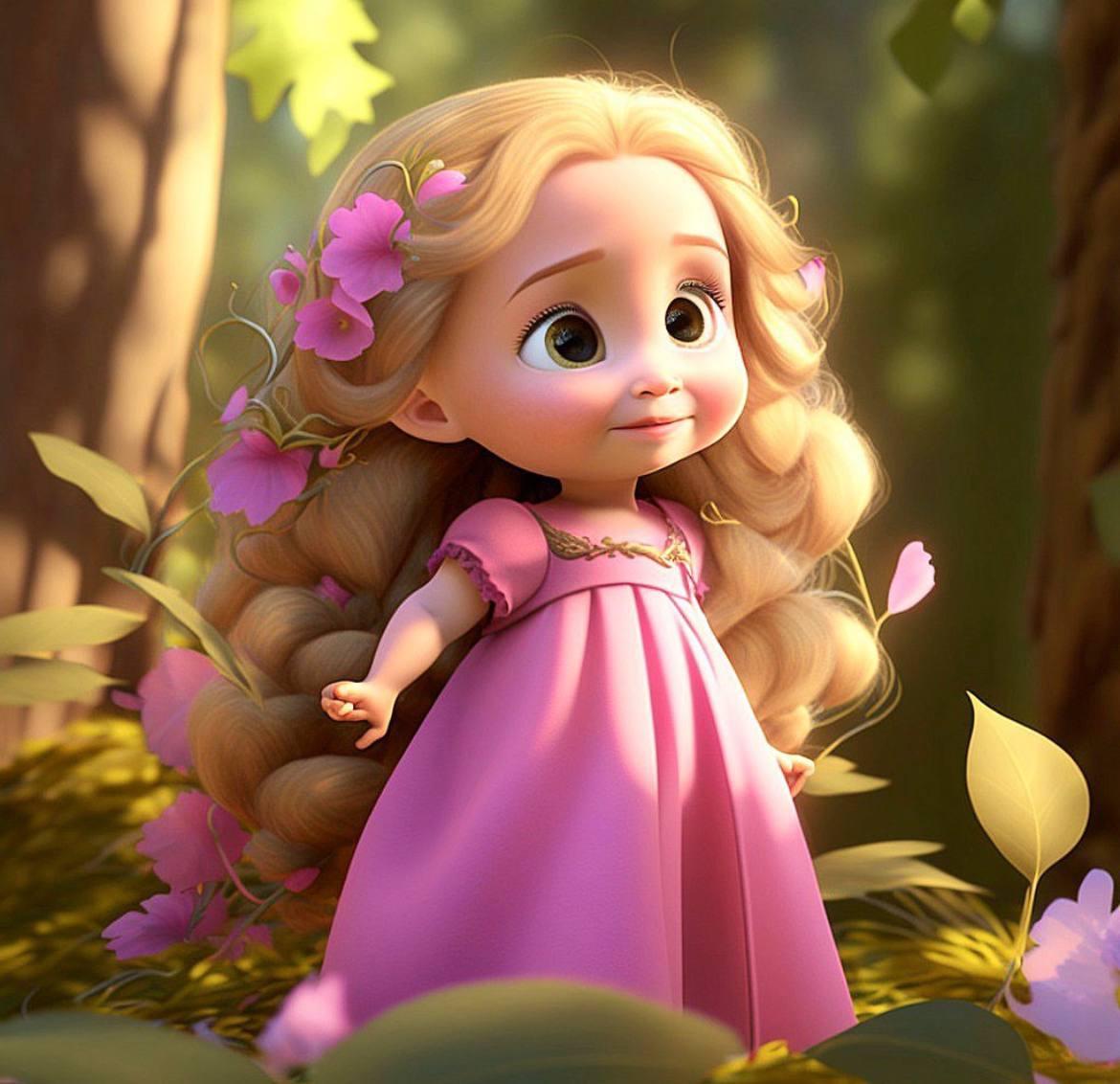 Алмазна мозаїка "Прекрасна принцеса в лісі", 20*20см, на рамці, ТМ Dreamtoys, фото 1