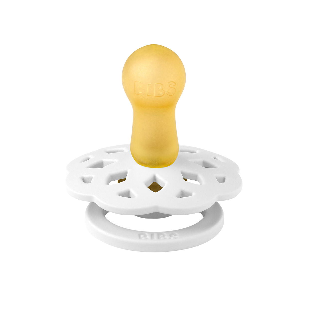 Пустушка BIBS Boheme Latex Round (кругла) – White - від 6міс., фото 1