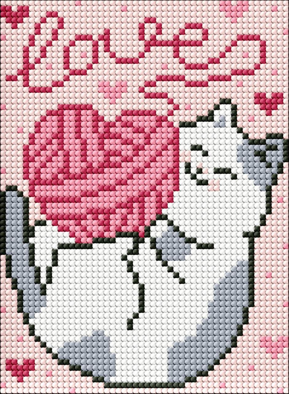 Алмазна мозаика без підрамника для дітей "Зізнання в коханні" 15х20см, в термопакеті, ТМ Ідейка, Україна, фото 1