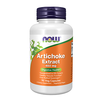 Екстракт артишоку Now Foods Artichoke Extract препарат для травлення 450мг 90 капсул