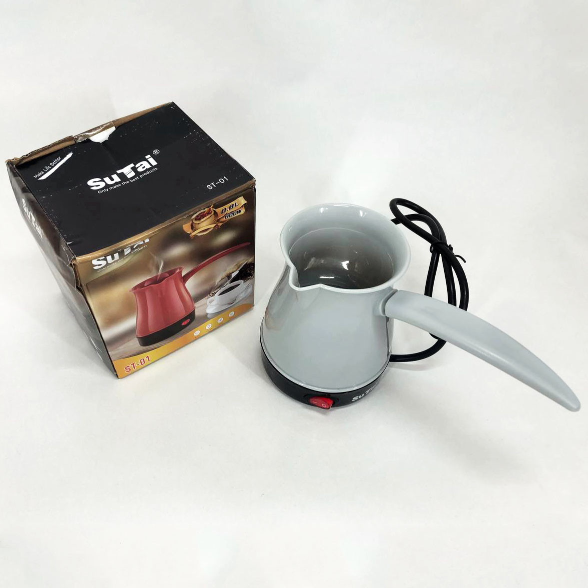 Побутова турка SuTai 300 мл, Бюджетна турка, Електротурка для кави, Турка для UL-346 приготування кави, фото 1