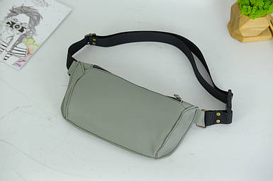 Шкіряна сумка "Модель №70 міні" з фастексом, натуральна шкіра Grand, колір Сірий