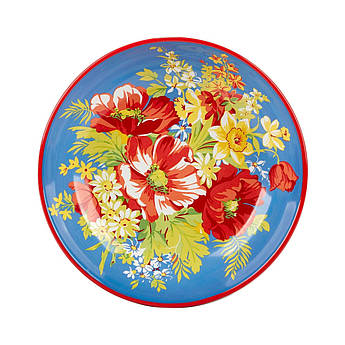 Салатник керамічний круглий з яскравим квітковим малюнком «Феєрія Квітів» Certified International