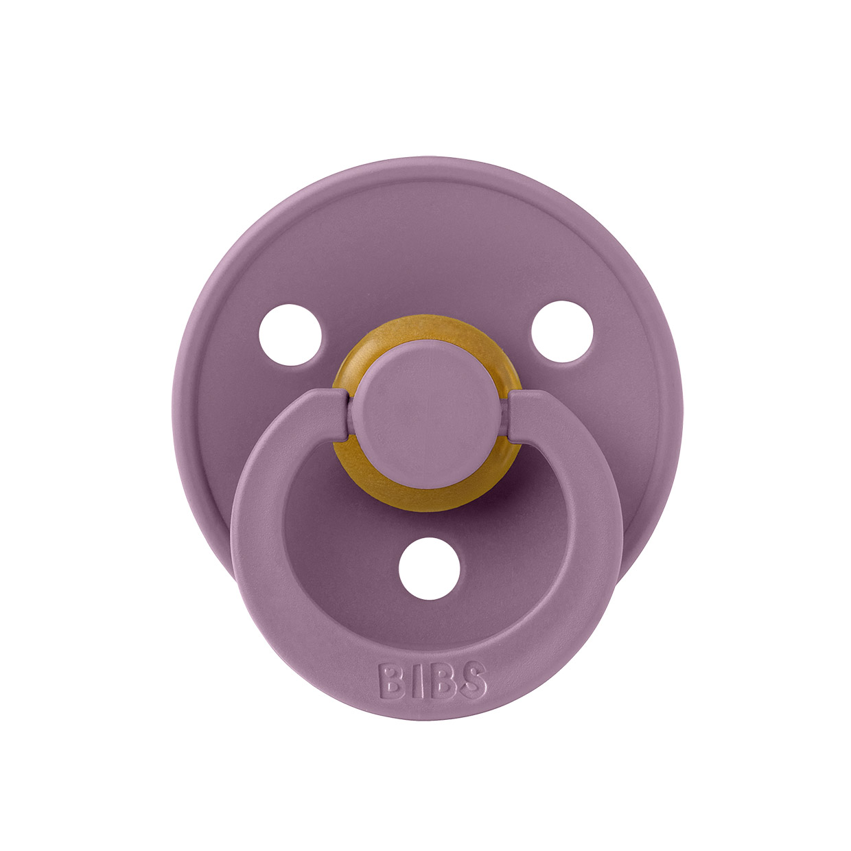 Пустушка BIBS Colour Latex Round (кругла) від 6 міс –Mauve, фото 1