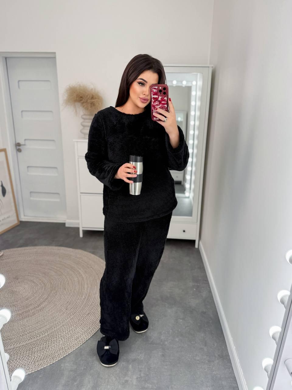 Теплий махровий костюм-піжама великого розміру Розміри: 50-52, 54-56, 58-60, 62-64